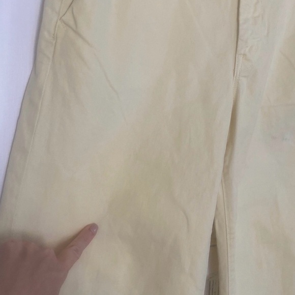 MOTHER  “The Roller Prep” Wide Leg Pants in butter yellow color “Killing Time” - Picture 11 of 11